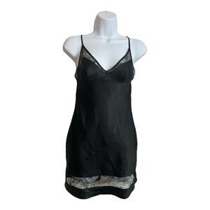 Victoria Secret Black Lace Teddy Babydoll Size XS Lingerie Adjustable Strap